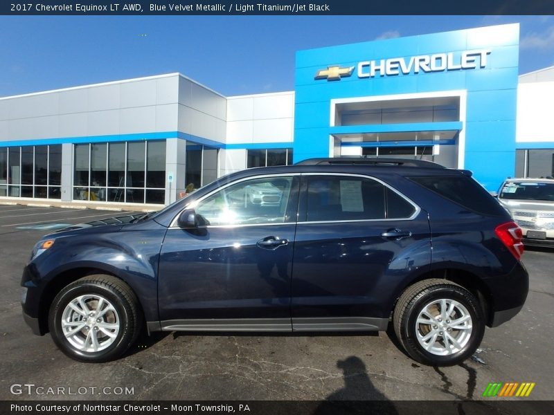 Blue Velvet Metallic / Light Titanium/Jet Black 2017 Chevrolet Equinox LT AWD