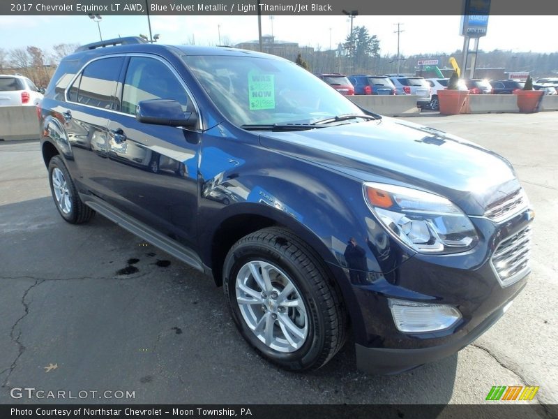 Blue Velvet Metallic / Light Titanium/Jet Black 2017 Chevrolet Equinox LT AWD