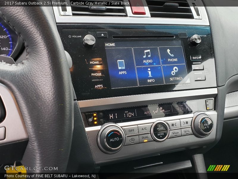 Carbide Gray Metallic / Slate Black 2017 Subaru Outback 2.5i Premium
