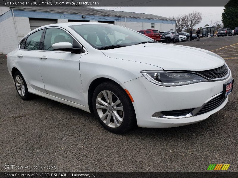 Bright White / Black/Linen 2016 Chrysler 200 Limited