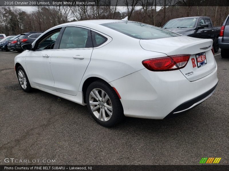 Bright White / Black/Linen 2016 Chrysler 200 Limited
