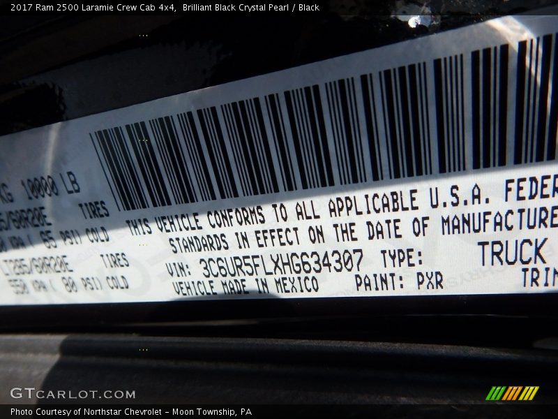Brilliant Black Crystal Pearl / Black 2017 Ram 2500 Laramie Crew Cab 4x4