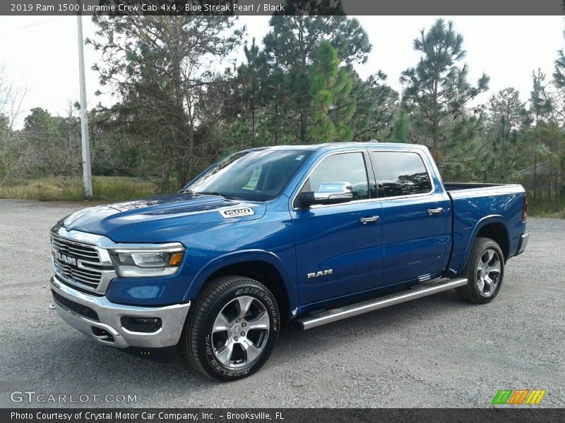Blue Streak Pearl / Black 2019 Ram 1500 Laramie Crew Cab 4x4