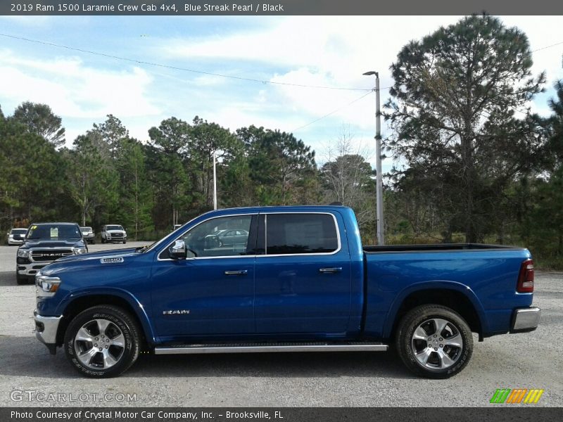 Blue Streak Pearl / Black 2019 Ram 1500 Laramie Crew Cab 4x4