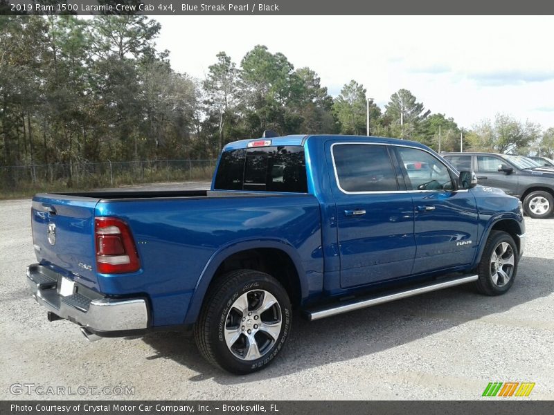 Blue Streak Pearl / Black 2019 Ram 1500 Laramie Crew Cab 4x4