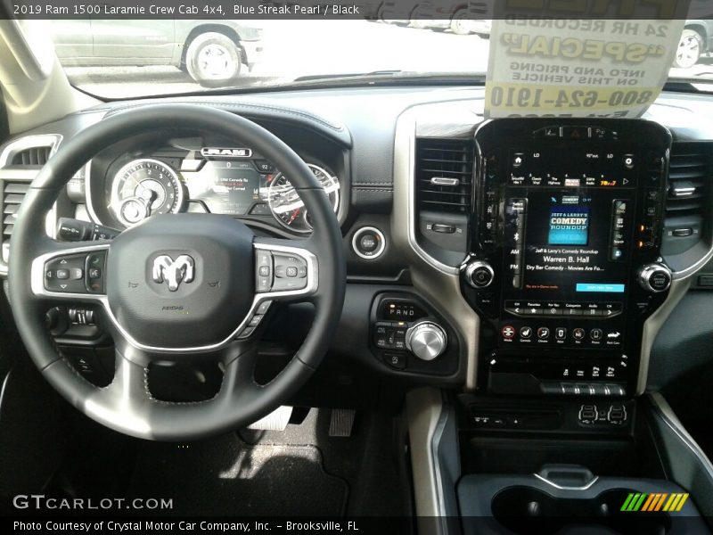 Blue Streak Pearl / Black 2019 Ram 1500 Laramie Crew Cab 4x4