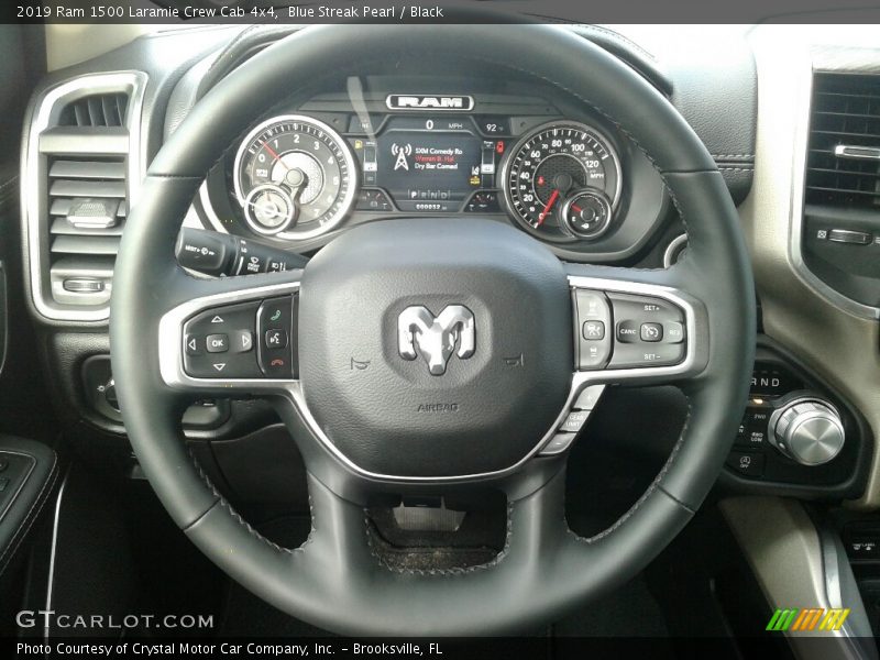 Blue Streak Pearl / Black 2019 Ram 1500 Laramie Crew Cab 4x4