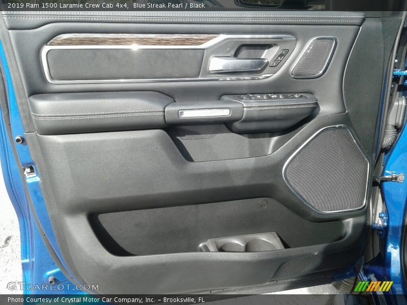 Blue Streak Pearl / Black 2019 Ram 1500 Laramie Crew Cab 4x4