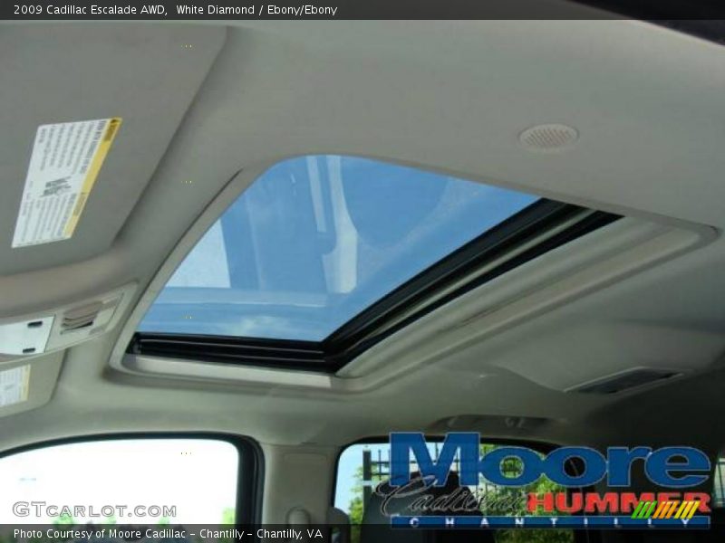 White Diamond / Ebony/Ebony 2009 Cadillac Escalade AWD