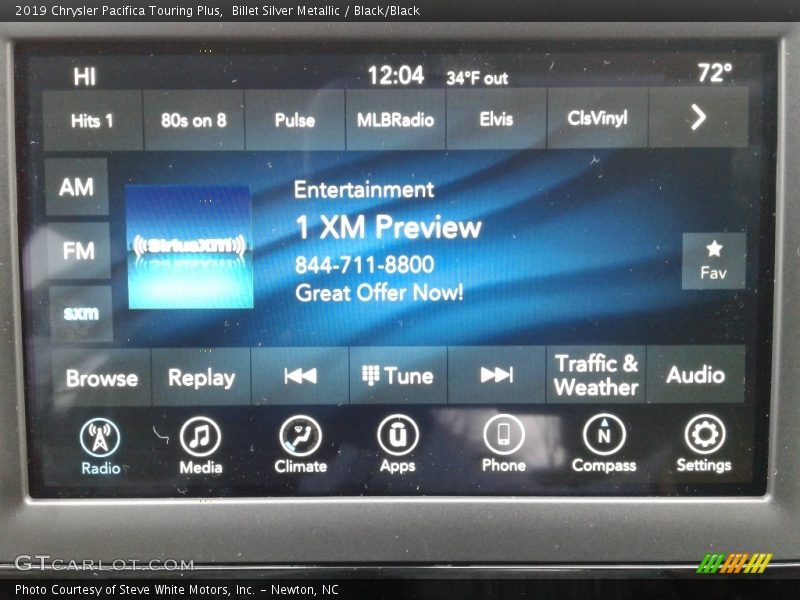 Billet Silver Metallic / Black/Black 2019 Chrysler Pacifica Touring Plus