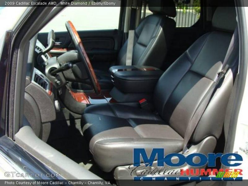 White Diamond / Ebony/Ebony 2009 Cadillac Escalade AWD