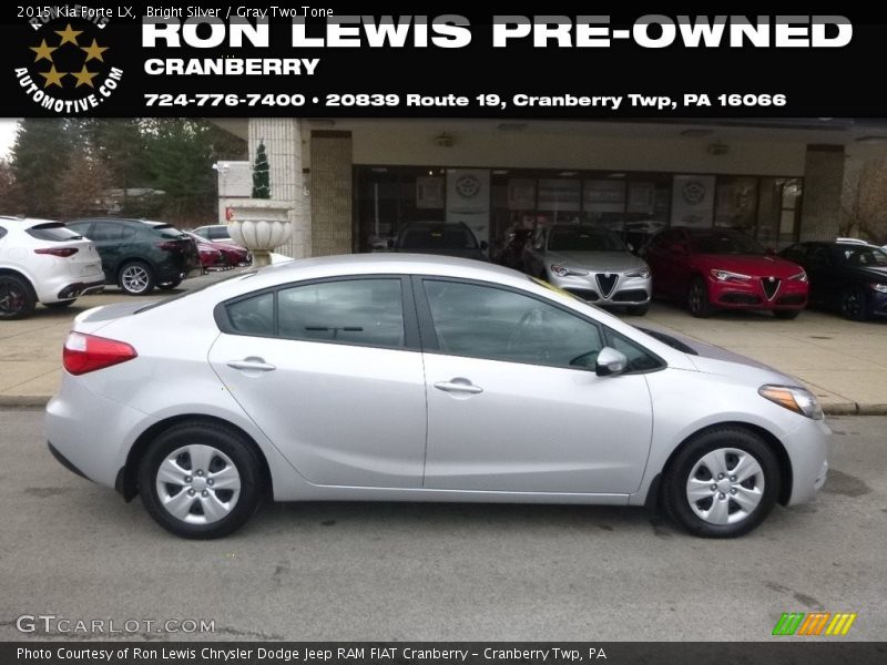 Bright Silver / Gray Two Tone 2015 Kia Forte LX