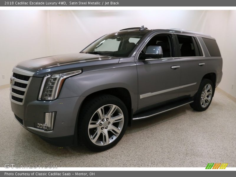 Satin Steel Metallic / Jet Black 2018 Cadillac Escalade Luxury 4WD