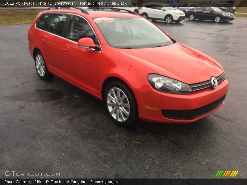 Tornado Red / Titan Black 2013 Volkswagen Jetta TDI SportWagen