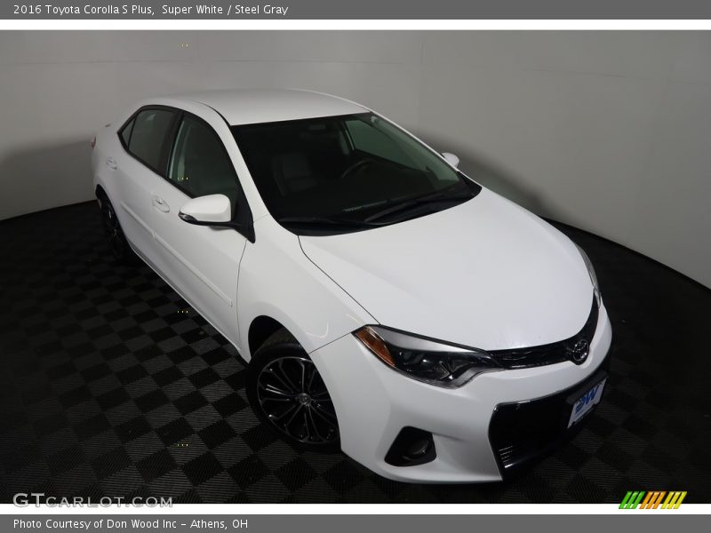 Super White / Steel Gray 2016 Toyota Corolla S Plus