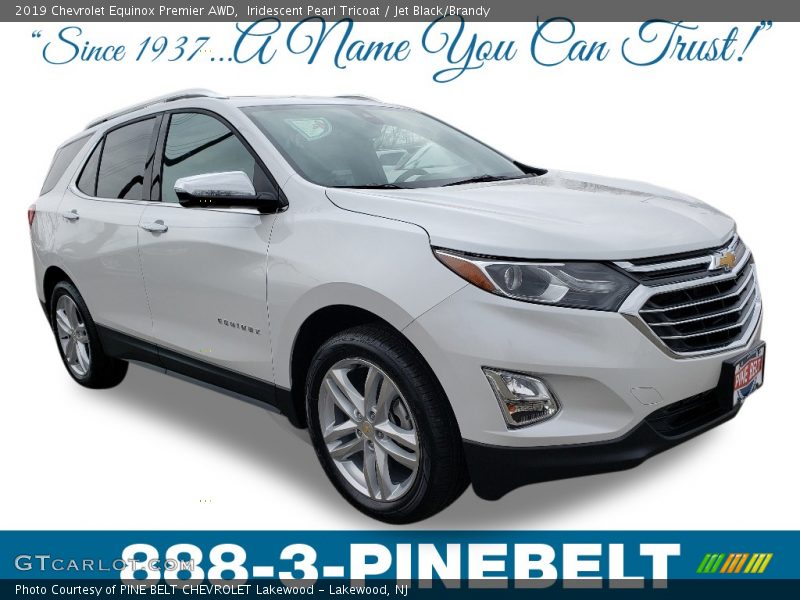 Iridescent Pearl Tricoat / Jet Black/Brandy 2019 Chevrolet Equinox Premier AWD