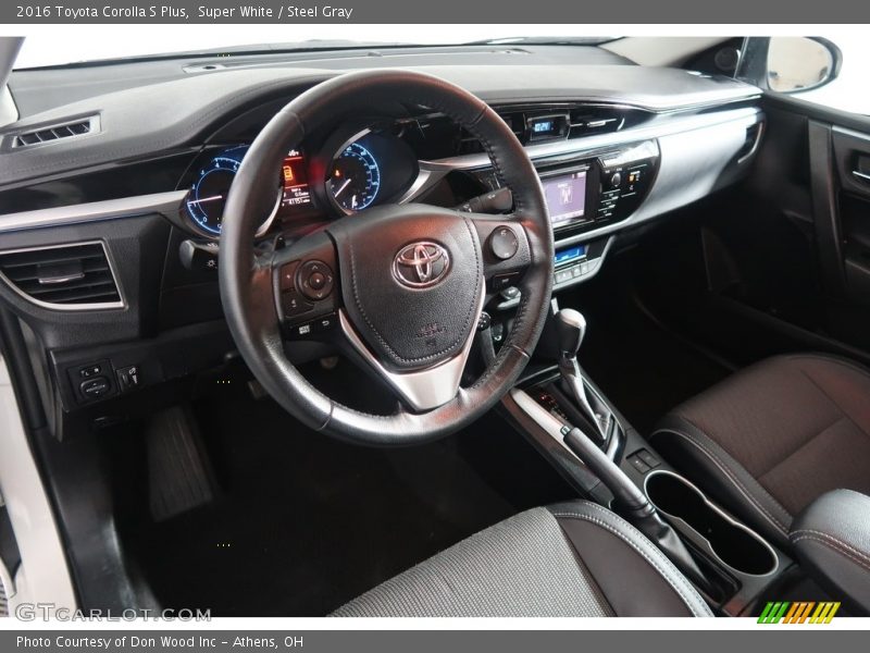 Super White / Steel Gray 2016 Toyota Corolla S Plus