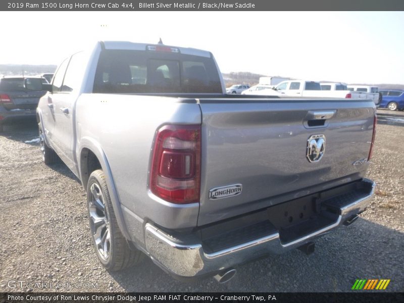 Billett Silver Metallic / Black/New Saddle 2019 Ram 1500 Long Horn Crew Cab 4x4