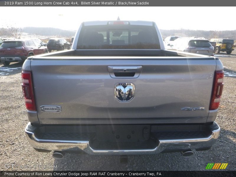 Billett Silver Metallic / Black/New Saddle 2019 Ram 1500 Long Horn Crew Cab 4x4