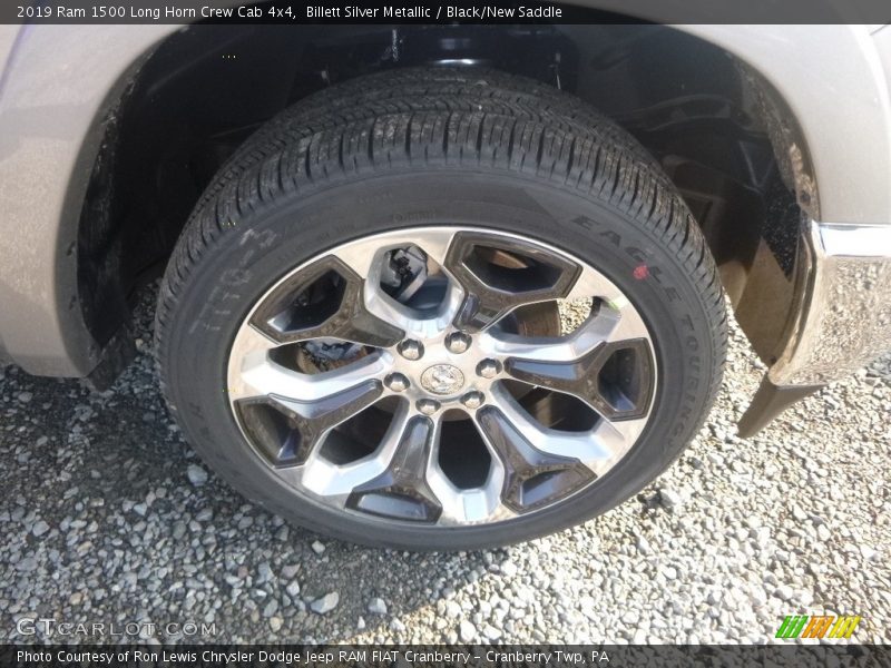 Billett Silver Metallic / Black/New Saddle 2019 Ram 1500 Long Horn Crew Cab 4x4