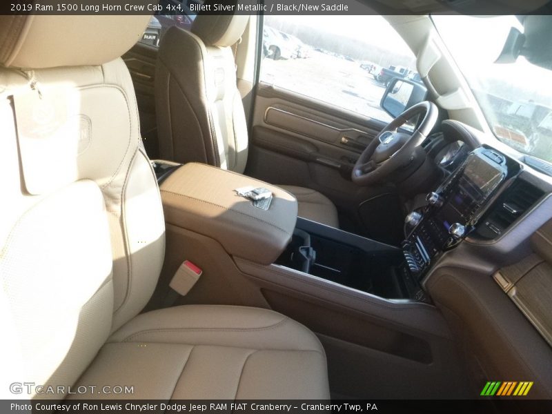 Billett Silver Metallic / Black/New Saddle 2019 Ram 1500 Long Horn Crew Cab 4x4