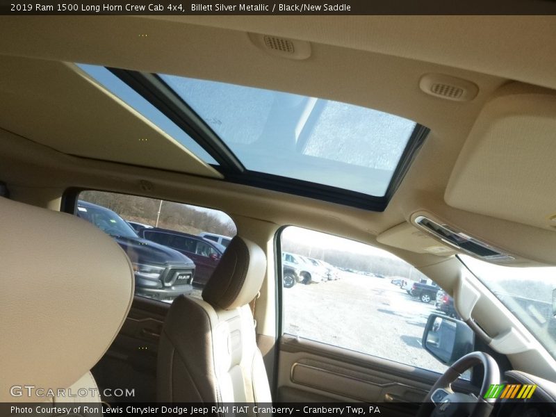 Billett Silver Metallic / Black/New Saddle 2019 Ram 1500 Long Horn Crew Cab 4x4