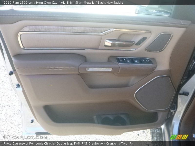 Billett Silver Metallic / Black/New Saddle 2019 Ram 1500 Long Horn Crew Cab 4x4