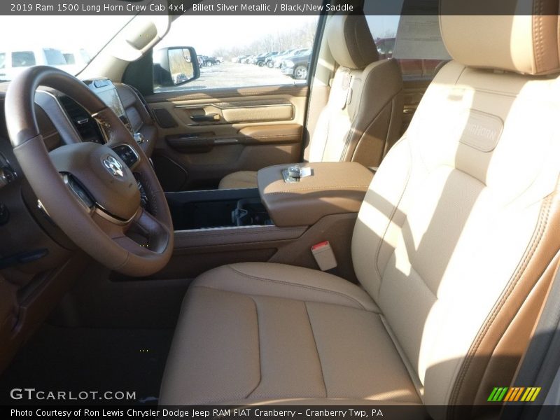 Billett Silver Metallic / Black/New Saddle 2019 Ram 1500 Long Horn Crew Cab 4x4