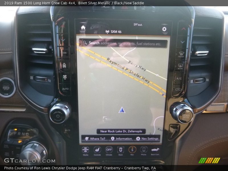 Billett Silver Metallic / Black/New Saddle 2019 Ram 1500 Long Horn Crew Cab 4x4