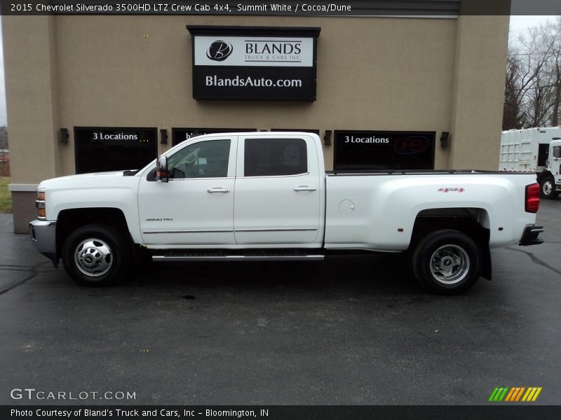 Summit White / Cocoa/Dune 2015 Chevrolet Silverado 3500HD LTZ Crew Cab 4x4