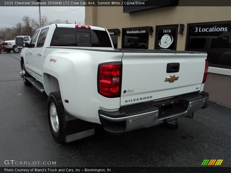 Summit White / Cocoa/Dune 2015 Chevrolet Silverado 3500HD LTZ Crew Cab 4x4