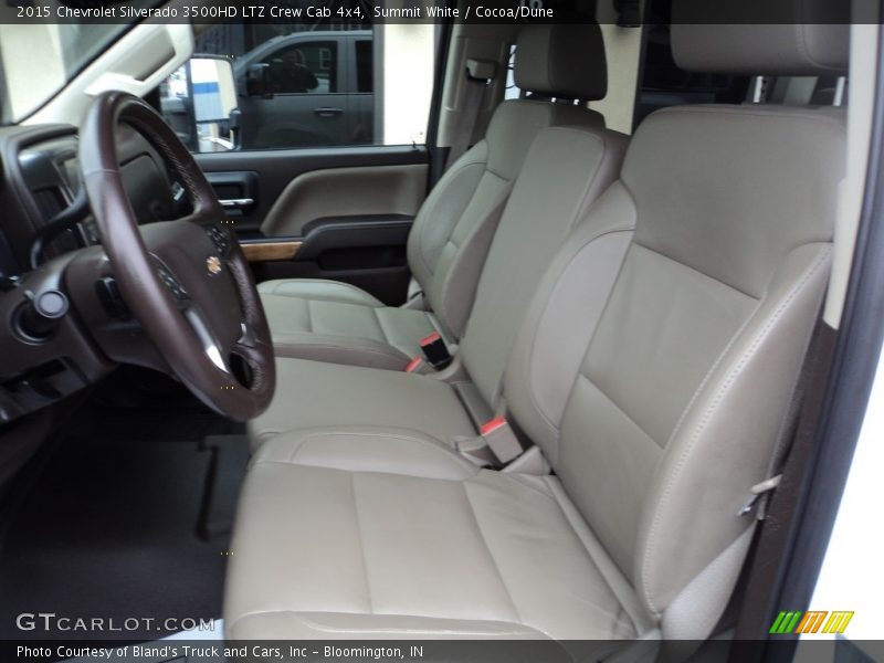 Summit White / Cocoa/Dune 2015 Chevrolet Silverado 3500HD LTZ Crew Cab 4x4