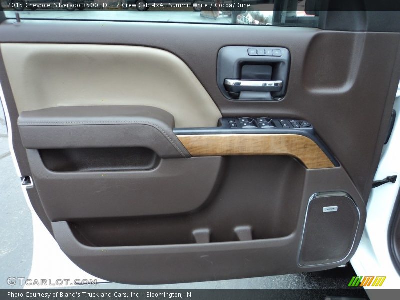 Summit White / Cocoa/Dune 2015 Chevrolet Silverado 3500HD LTZ Crew Cab 4x4