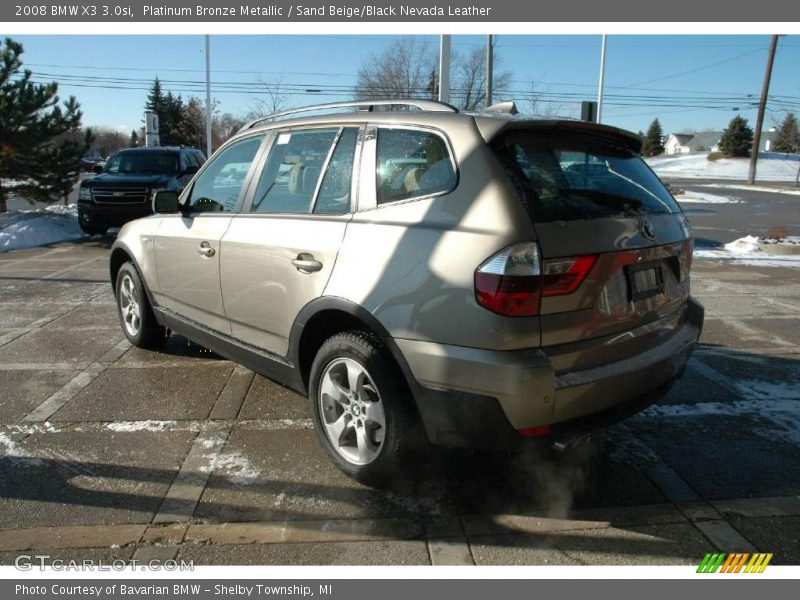 Platinum Bronze Metallic / Sand Beige/Black Nevada Leather 2008 BMW X3 3.0si