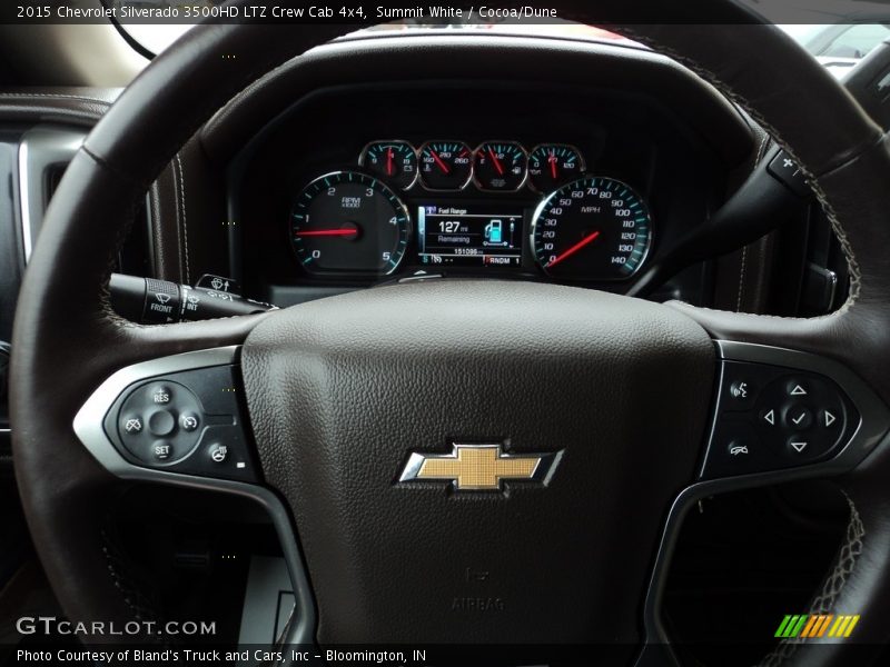 Summit White / Cocoa/Dune 2015 Chevrolet Silverado 3500HD LTZ Crew Cab 4x4