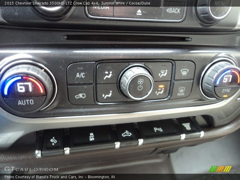 Summit White / Cocoa/Dune 2015 Chevrolet Silverado 3500HD LTZ Crew Cab 4x4