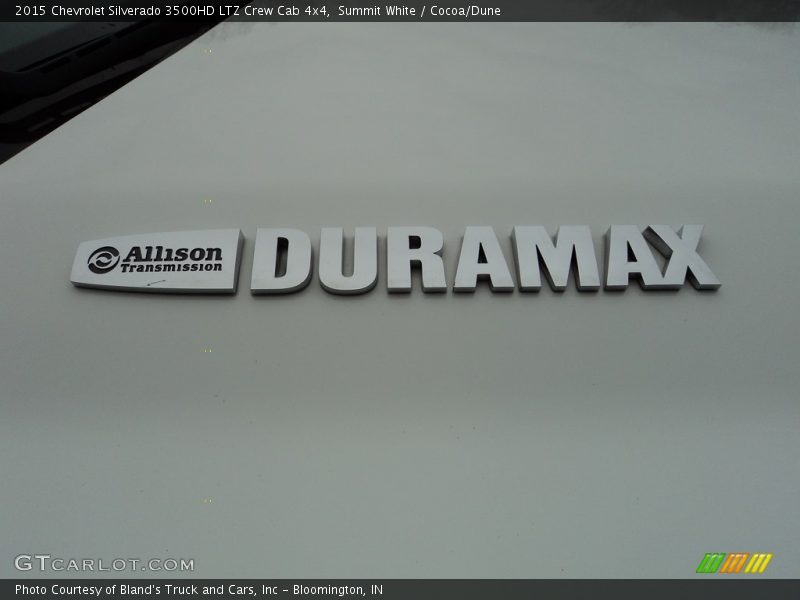 Summit White / Cocoa/Dune 2015 Chevrolet Silverado 3500HD LTZ Crew Cab 4x4