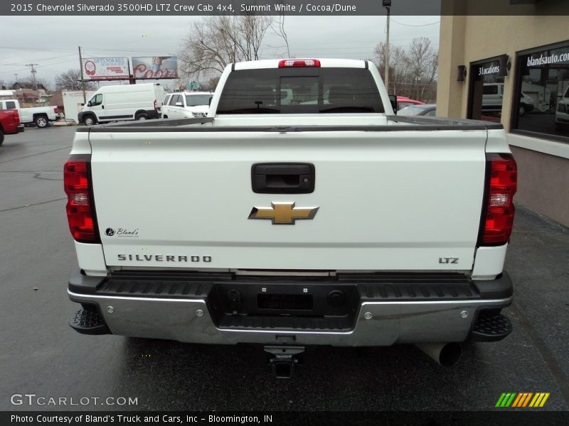 Summit White / Cocoa/Dune 2015 Chevrolet Silverado 3500HD LTZ Crew Cab 4x4