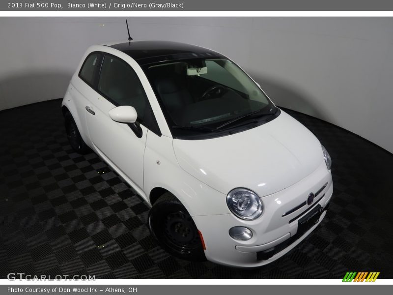 Bianco (White) / Grigio/Nero (Gray/Black) 2013 Fiat 500 Pop