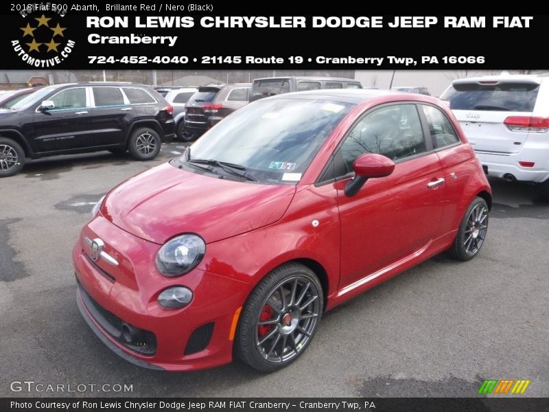 Brillante Red / Nero (Black) 2018 Fiat 500 Abarth