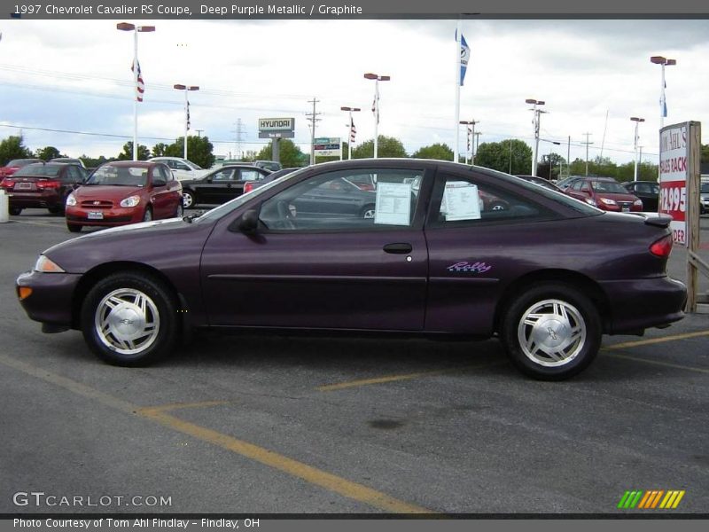 Deep Purple Metallic / Graphite 1997 Chevrolet Cavalier RS Coupe