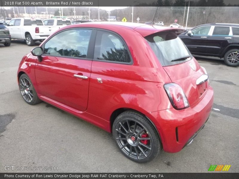 Brillante Red / Nero (Black) 2018 Fiat 500 Abarth