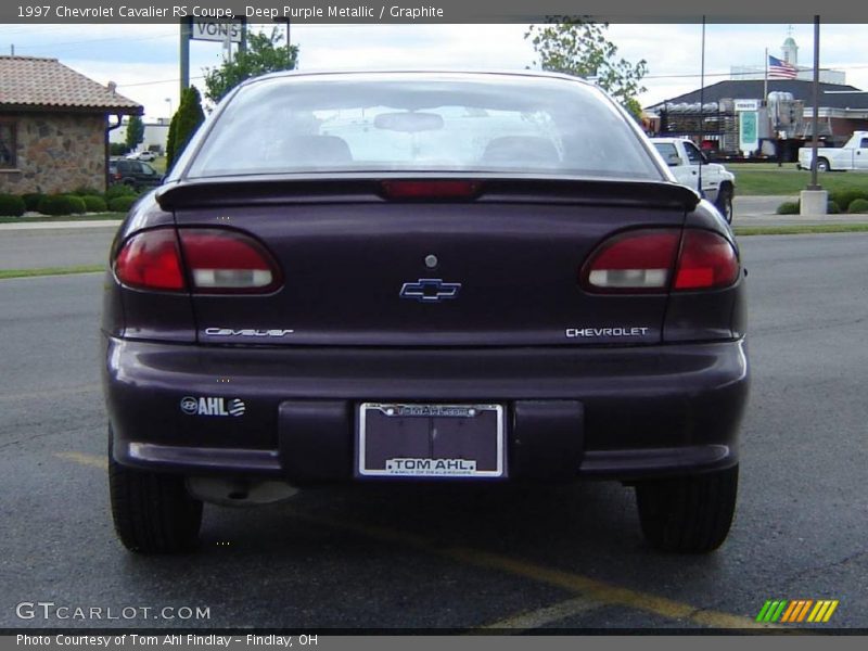 Deep Purple Metallic / Graphite 1997 Chevrolet Cavalier RS Coupe