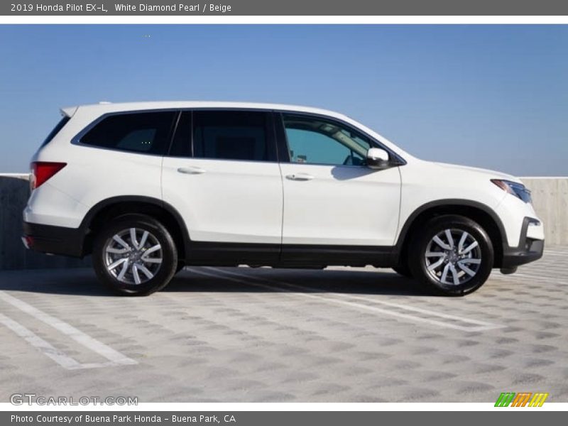 White Diamond Pearl / Beige 2019 Honda Pilot EX-L