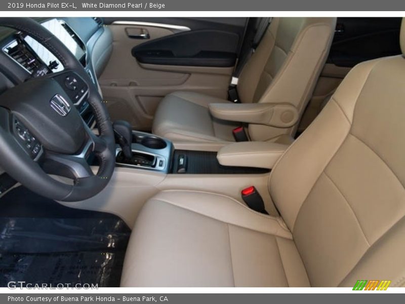 White Diamond Pearl / Beige 2019 Honda Pilot EX-L