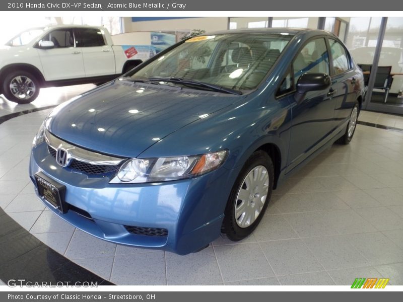 Atomic Blue Metallic / Gray 2010 Honda Civic DX-VP Sedan