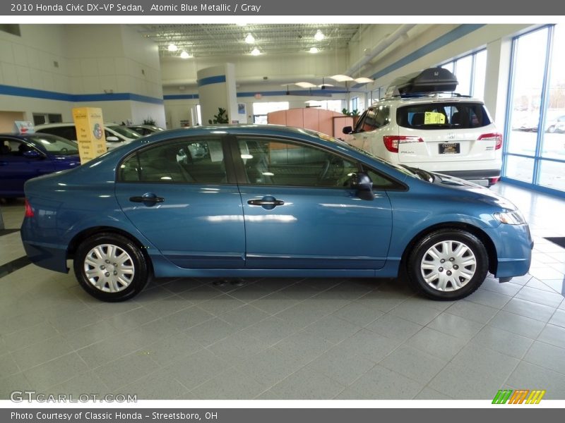 Atomic Blue Metallic / Gray 2010 Honda Civic DX-VP Sedan