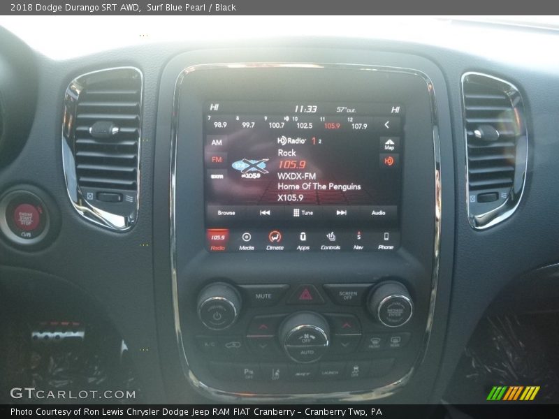 Surf Blue Pearl / Black 2018 Dodge Durango SRT AWD