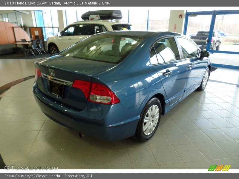Atomic Blue Metallic / Gray 2010 Honda Civic DX-VP Sedan