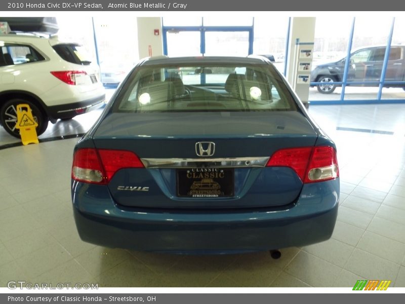 Atomic Blue Metallic / Gray 2010 Honda Civic DX-VP Sedan